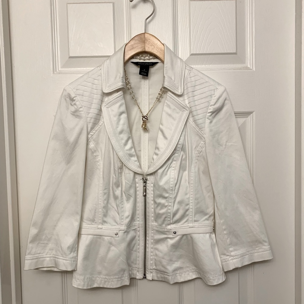 White House Black Market 3/4 Sleeve Peplum Jacket
